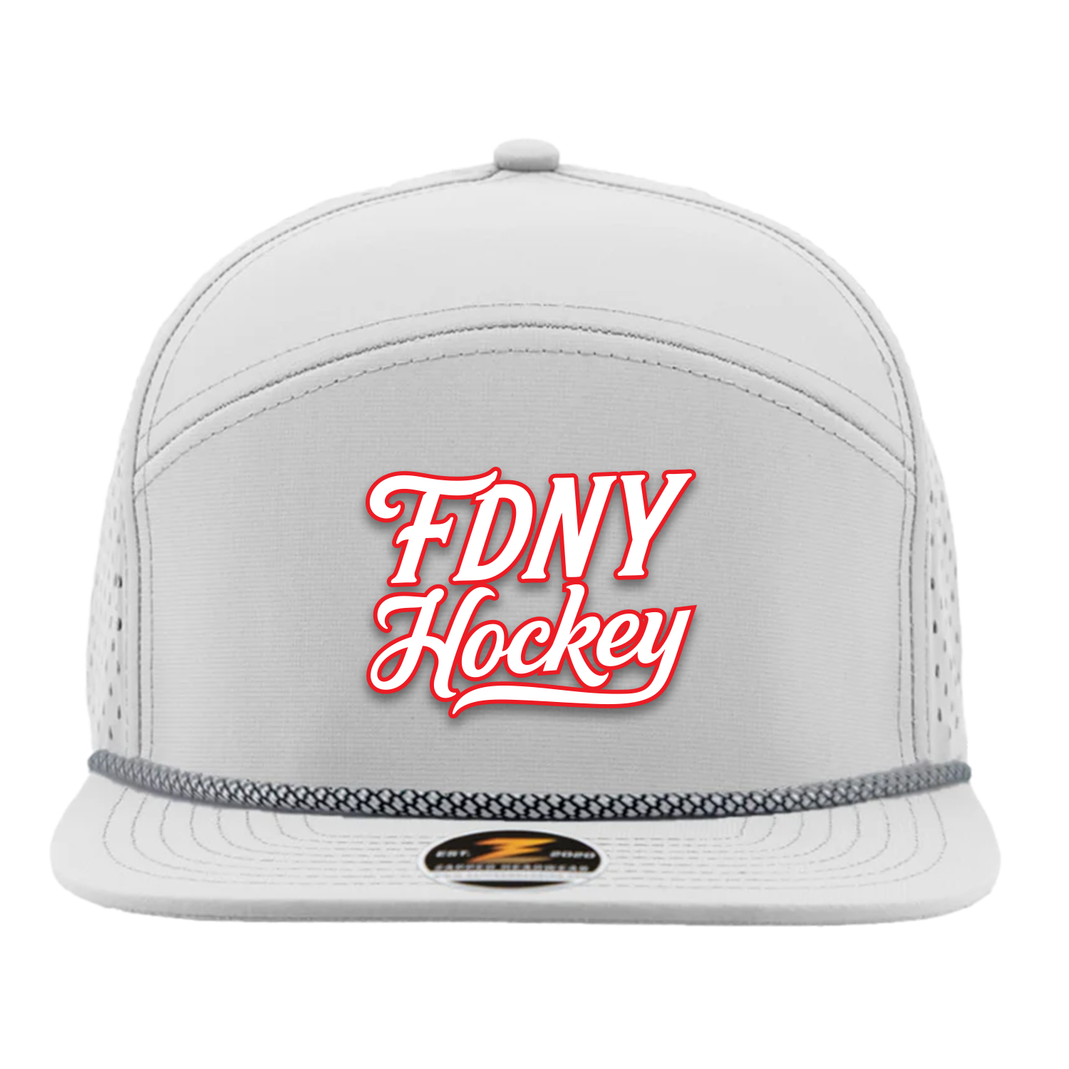 White Osprey R+ White with Red outline Embroidery white/black rope Hat