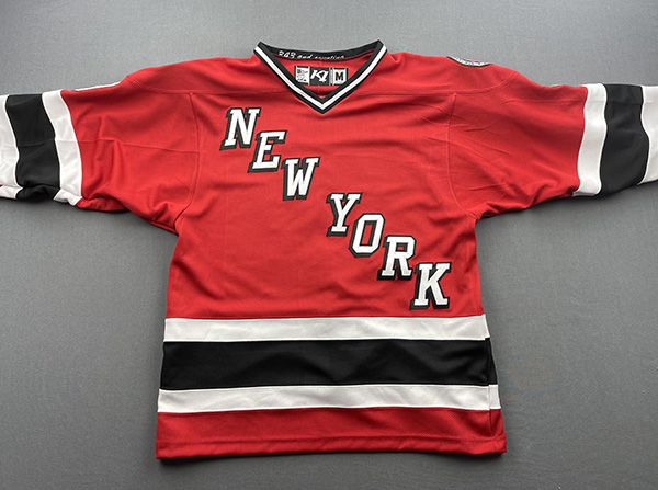 20th Anniversary of 9/11 Commemorative FDNY Hockey Team - Red Replica Hockey Jersey #20 On Back - Adult Sizes