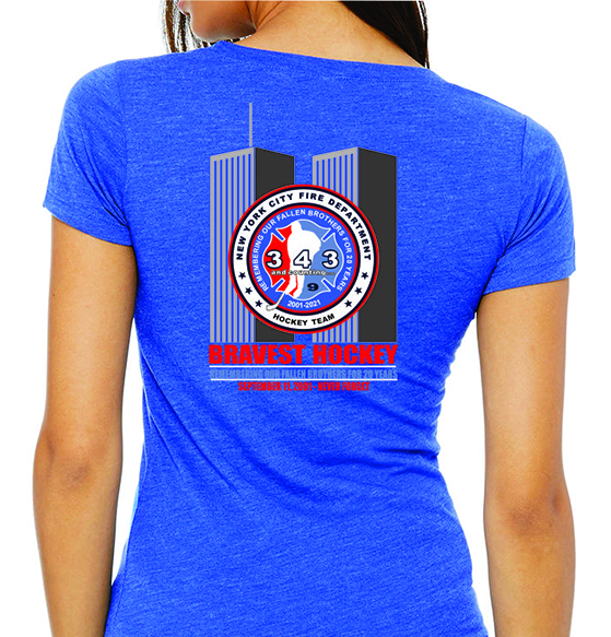 Ladies - 2001 - 2021 | 9/11 Tri-Blend Blue T-Shirt