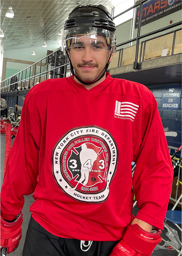 20th Anniversary of 9/11 Commemorative FDNY Hockey Team Screen Printed Jersey - Black, Grey, Red or White