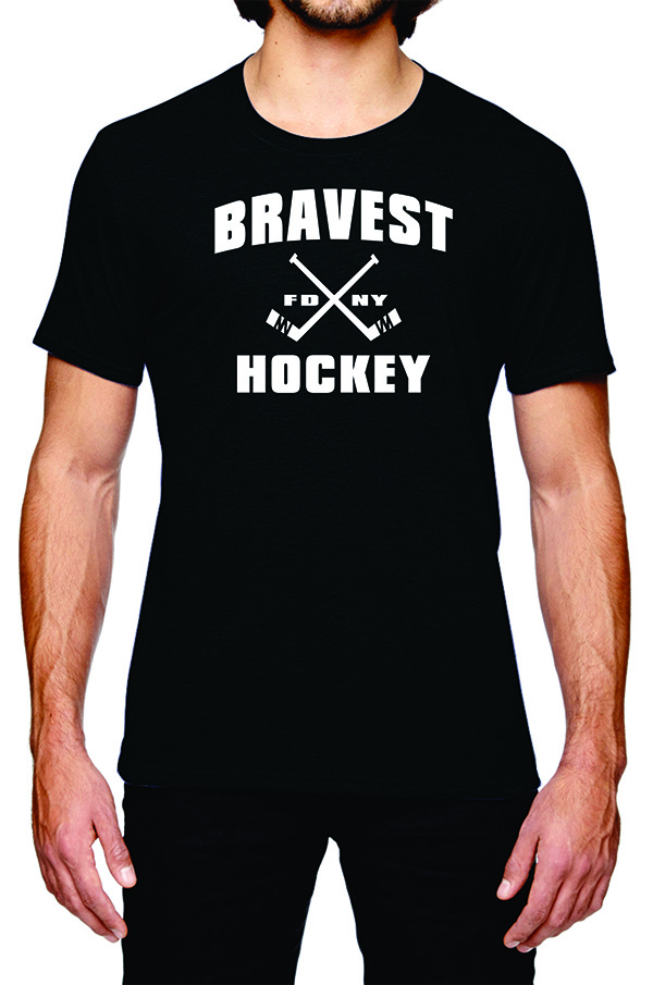 Bravest Hockey Crossed Sticks T-Shirt