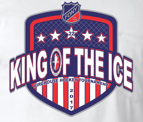 FDNY Hockey King of the Ice 2017 White Triblend Tshirt