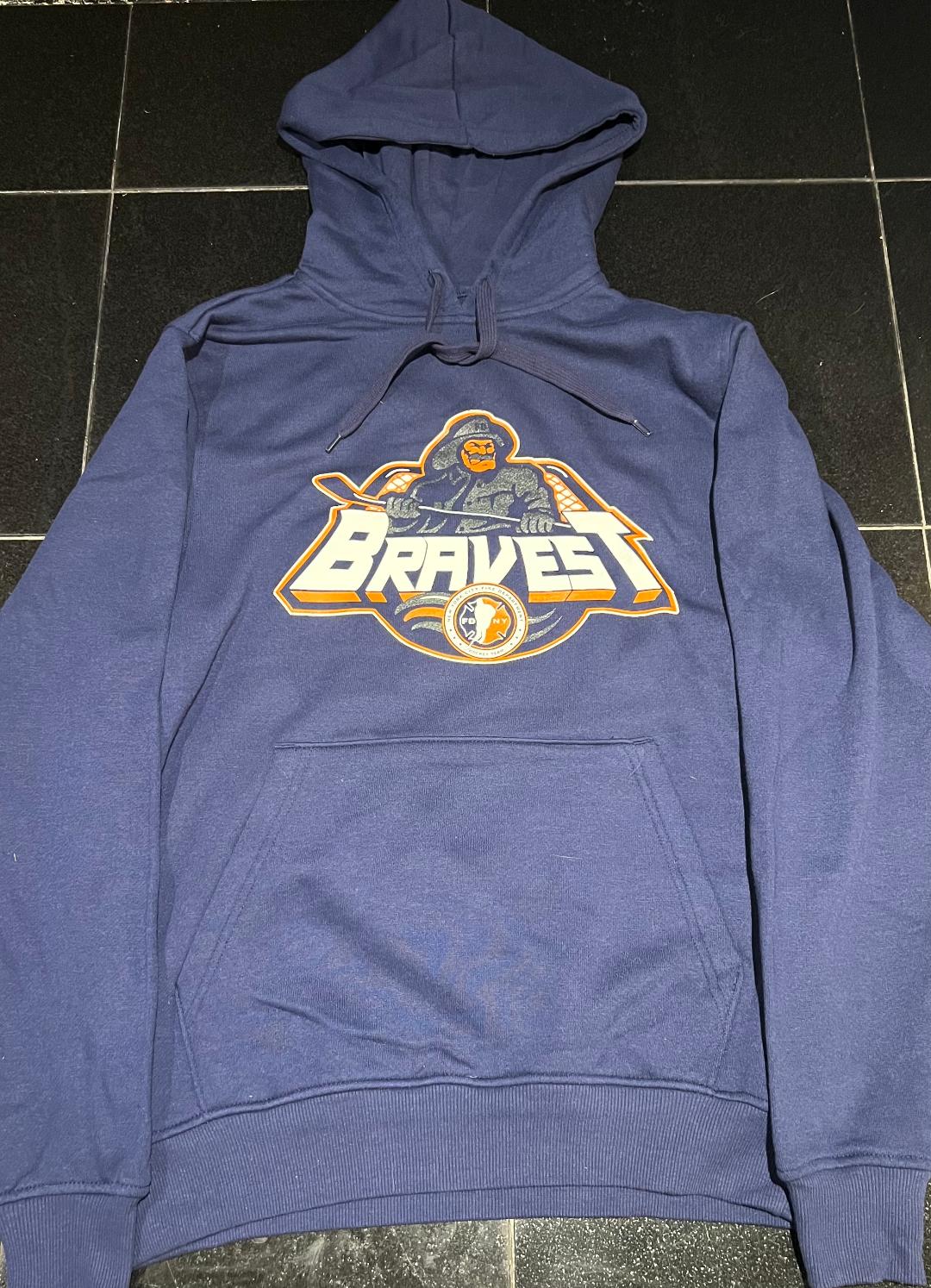Bravest Guy Hoodie (Navy with Islanders Colors)