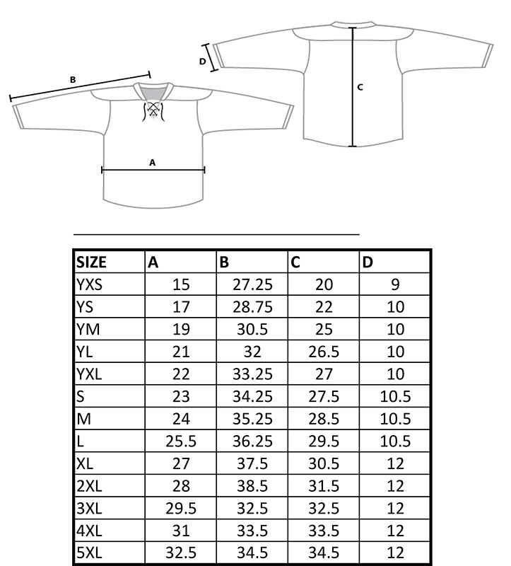 jersey Streetcut measurements